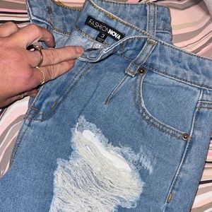 Jean shorts fashion nova